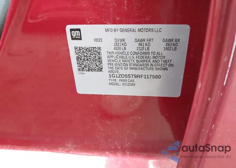 2024 Chevrolet Malibu Fwd 1Lt z USA, uszkodzony, nr VIN 1G1ZD5ST9RF117580